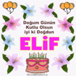 iyi ki doğdun Elif Gif