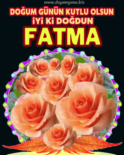Fatma ismine özel doğum günü gif resim