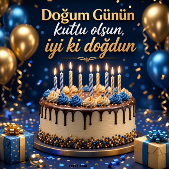 Pasta Mumlar Doğum Günü kart