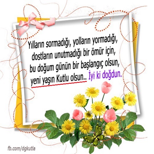 Çiçekli doğum günü kutlama mesajları