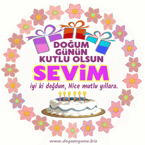 Sevi̇m doğum günü görseli