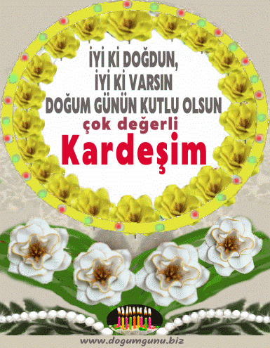 Kardeşe Doğum günü gif mesaj