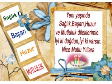 doğum günü tebrik kart